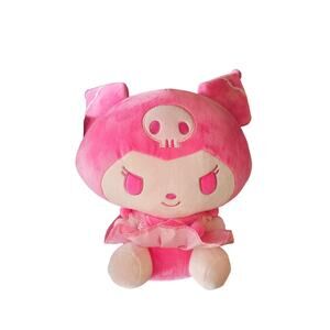 12‎ inch Pink Monochorme Kuromi Childs Plush Toy